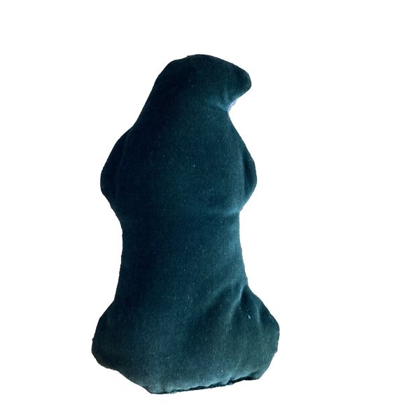 Woof and Poof Velveteen Christmas Santa Ornament Stuffed  7” VTG 1994 Handmade - Picture 2 of 5